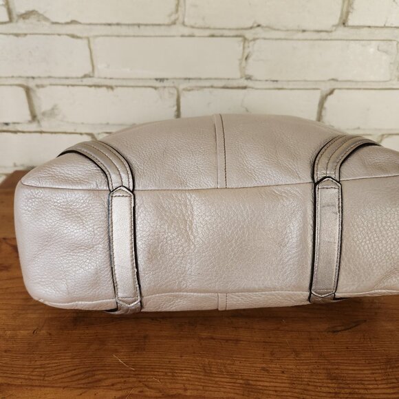 Euc Coach Metallic Leather Katarina Shimmer Satchel Tote Bag Purse - Picture 9 of 14